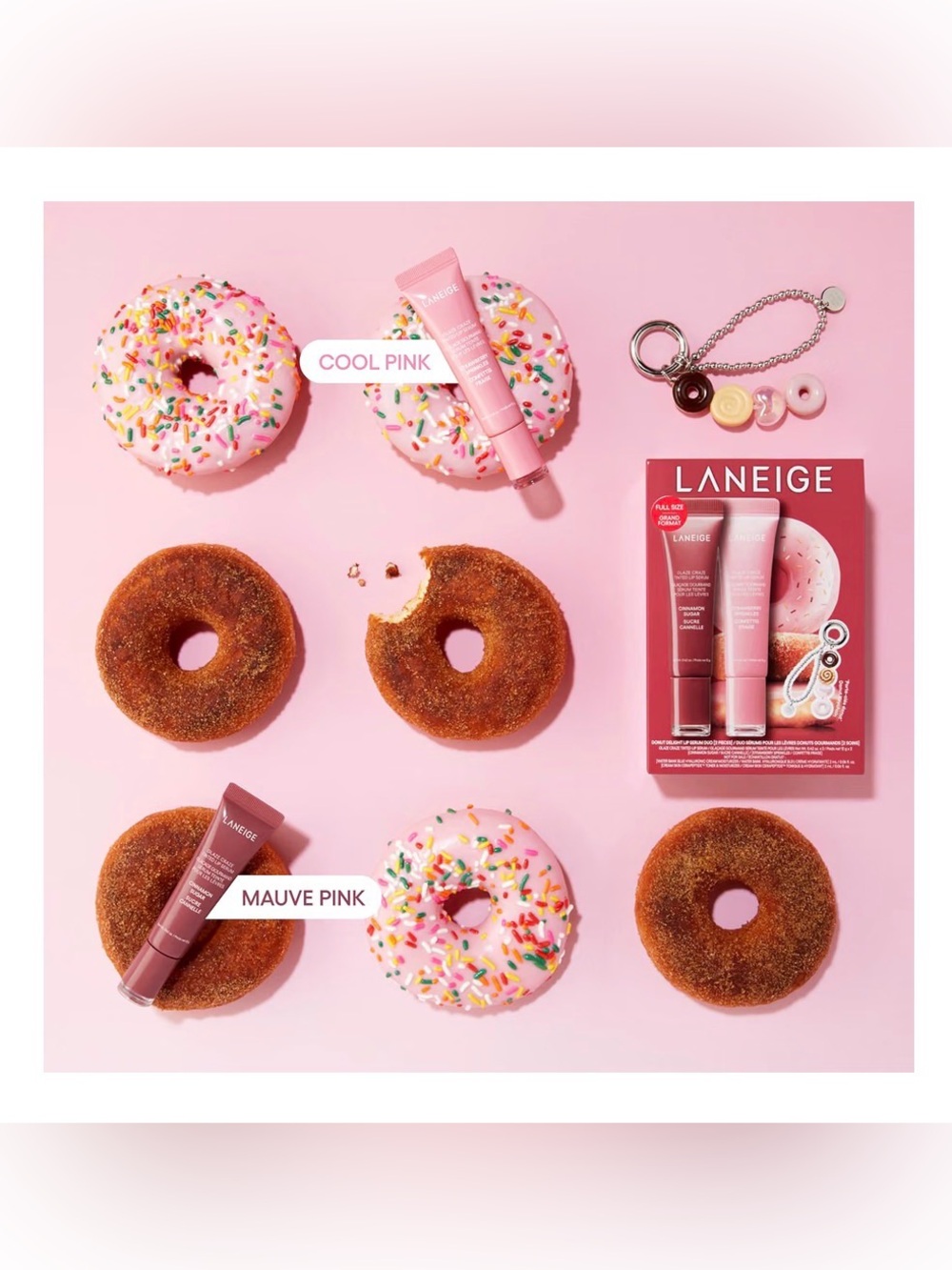 Limited Edition Laneige Donut Delight Set w/ Keychain - Full Size - Picture 4 of 11